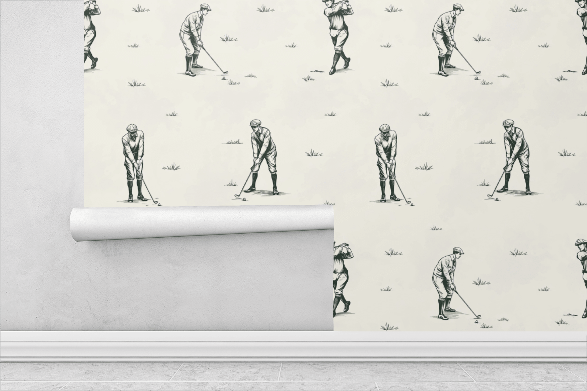 Gentlemen’s Fairway Wallpaper Peel and Stick Wallpaper | Accent Haus