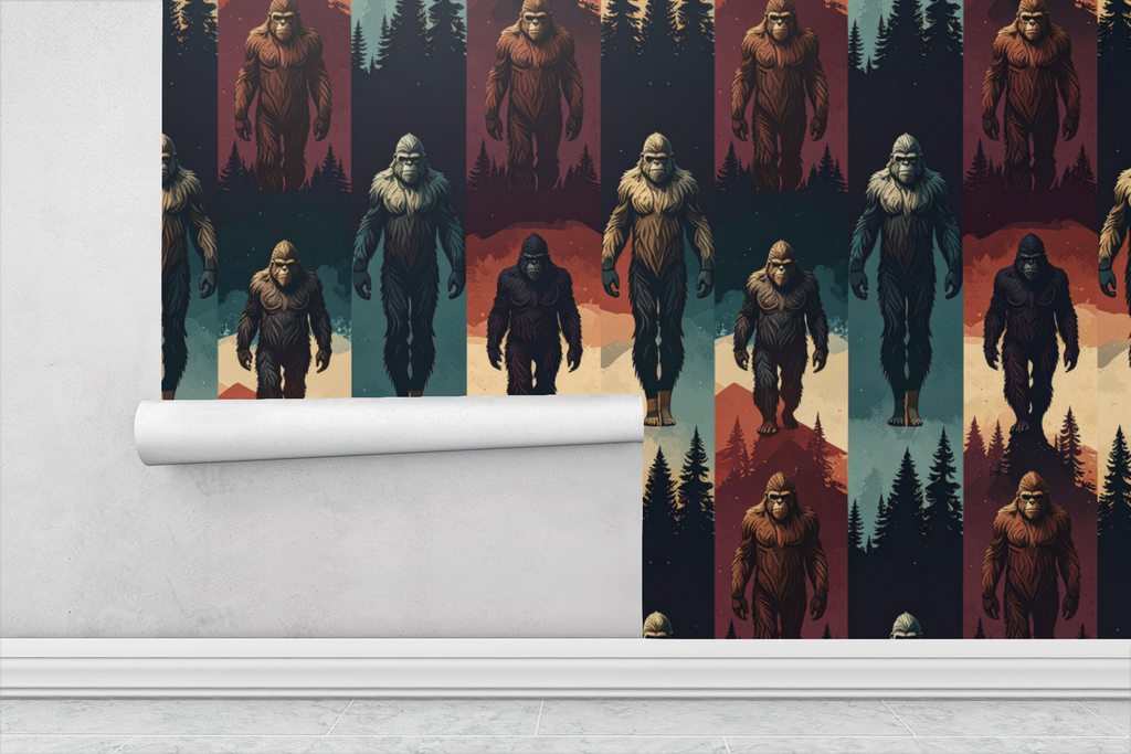 Bigfoot-Midnight Retro Wallpaper