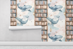 Whale Library Towers Wallpaper