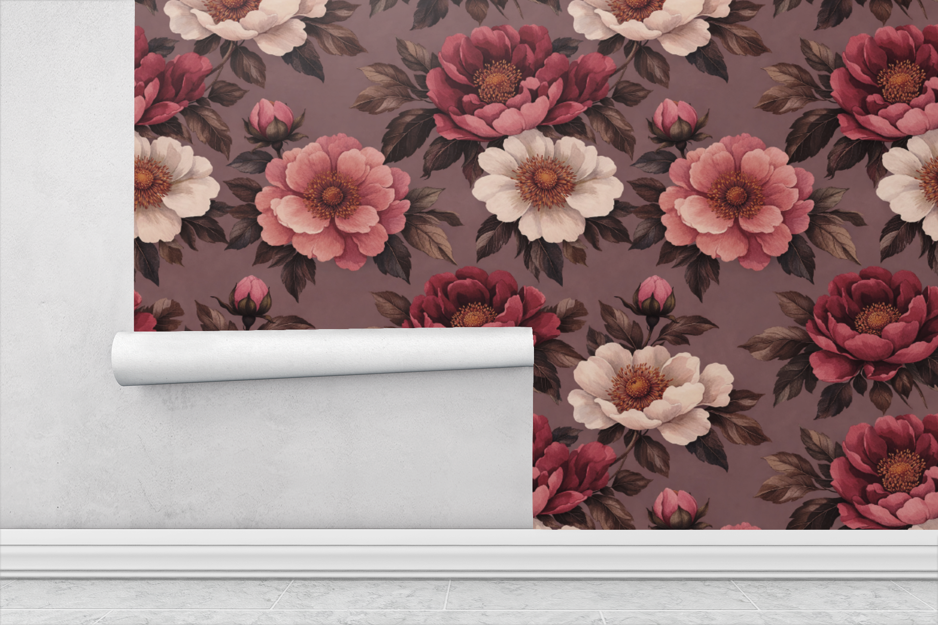 Antique Blossom Harmony Wallpaper
