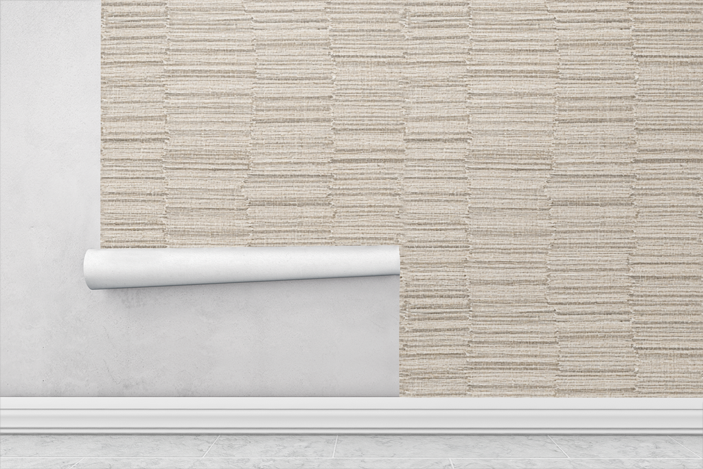 Estate Grasscloth Greige Wallpaper