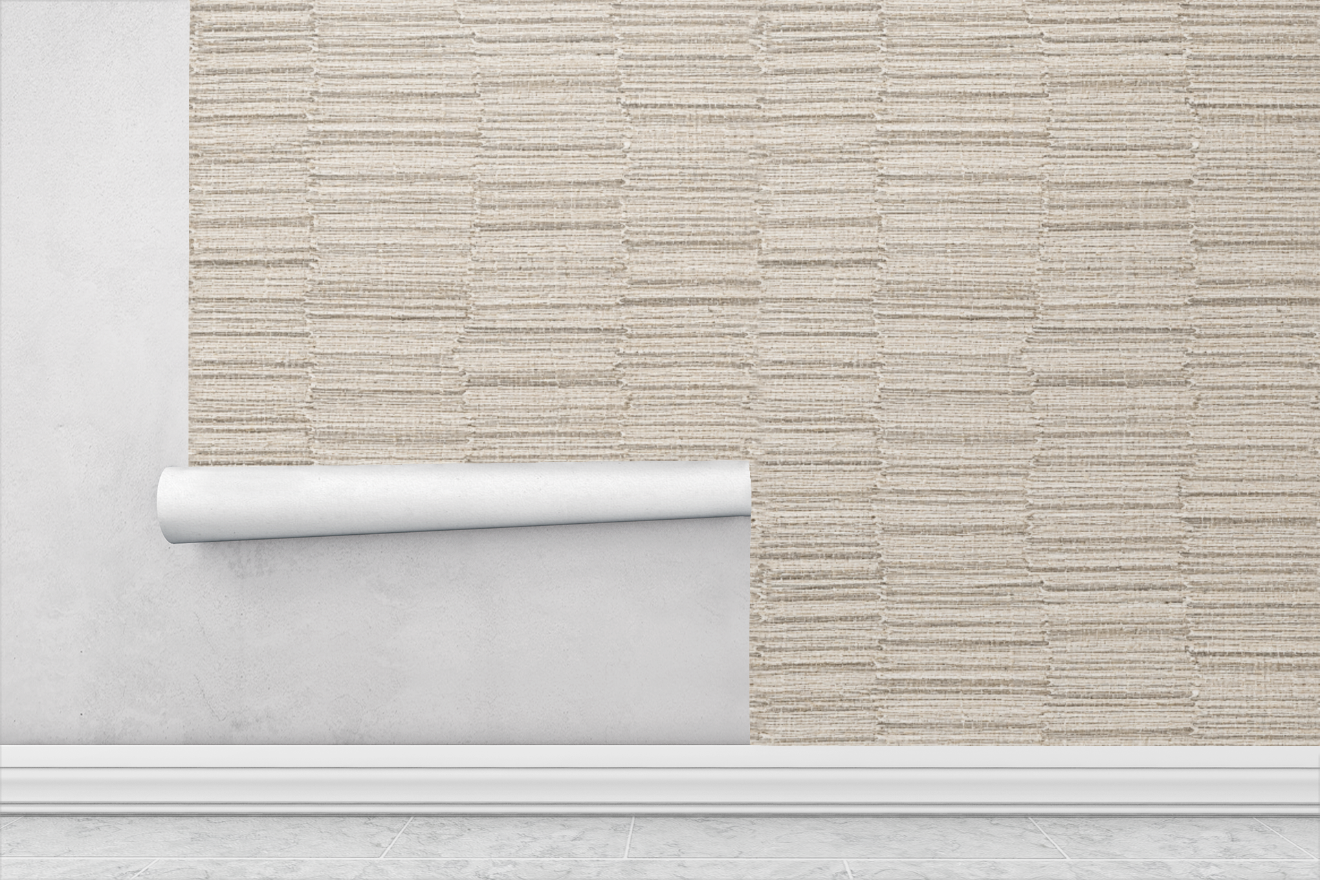 Estate Grasscloth Greige Wallpaper