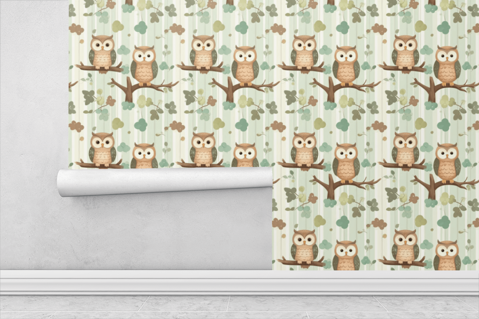 Owl Tree Friends Wallpaper Peel and Stick Wallpaper | Accent Haus