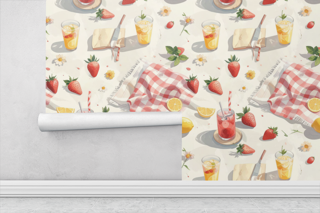 Pastel Picnic Scatter Wallpaper