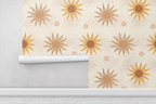 Boho Sunburst Pattern Wallpaper