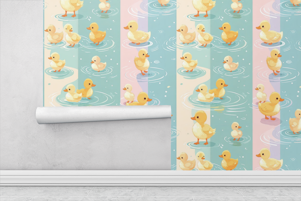 Duckling Pond Parade Wallpaper