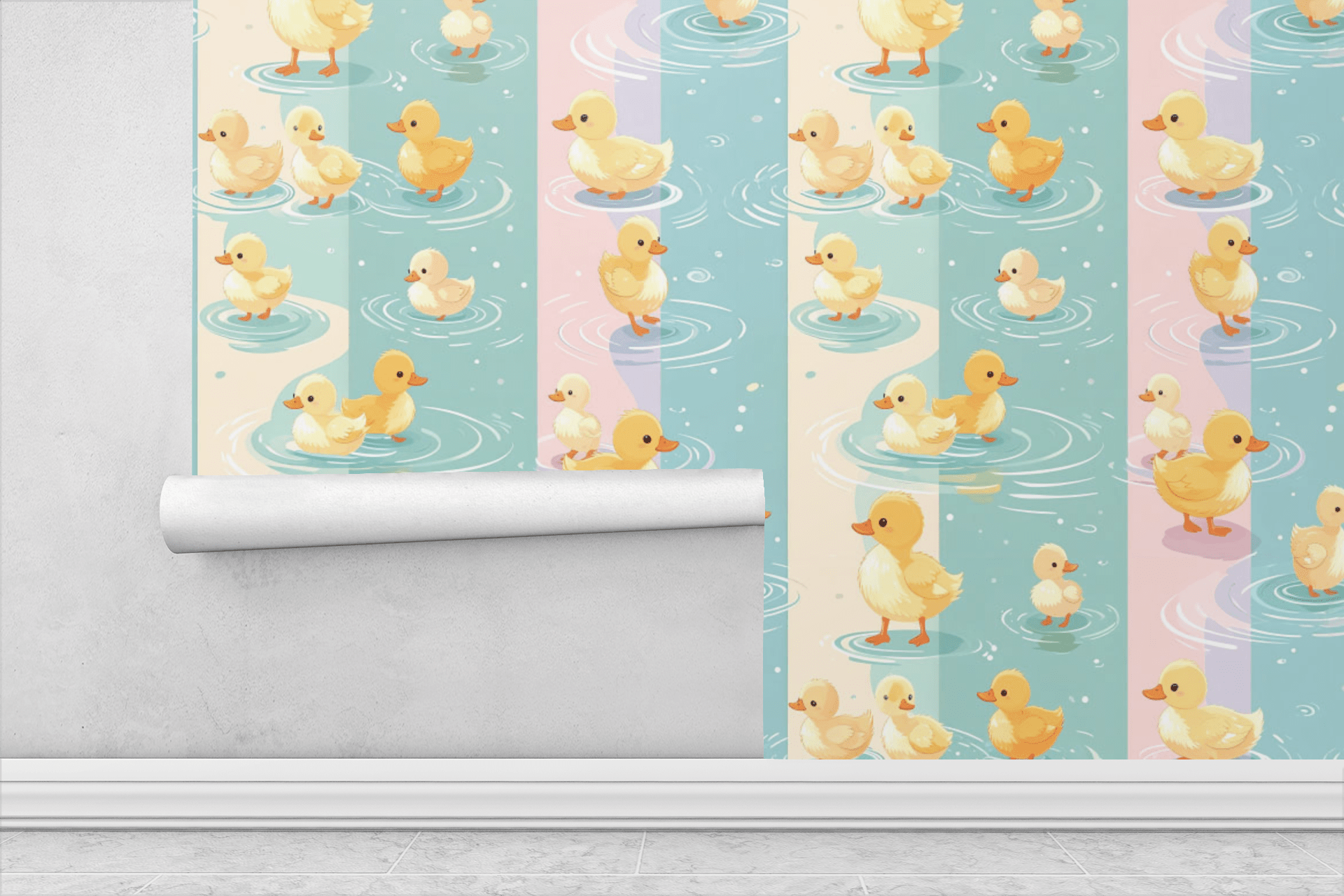 Duckling Pond Parade Wallpaper Peel and Stick Wallpaper | Accent Haus