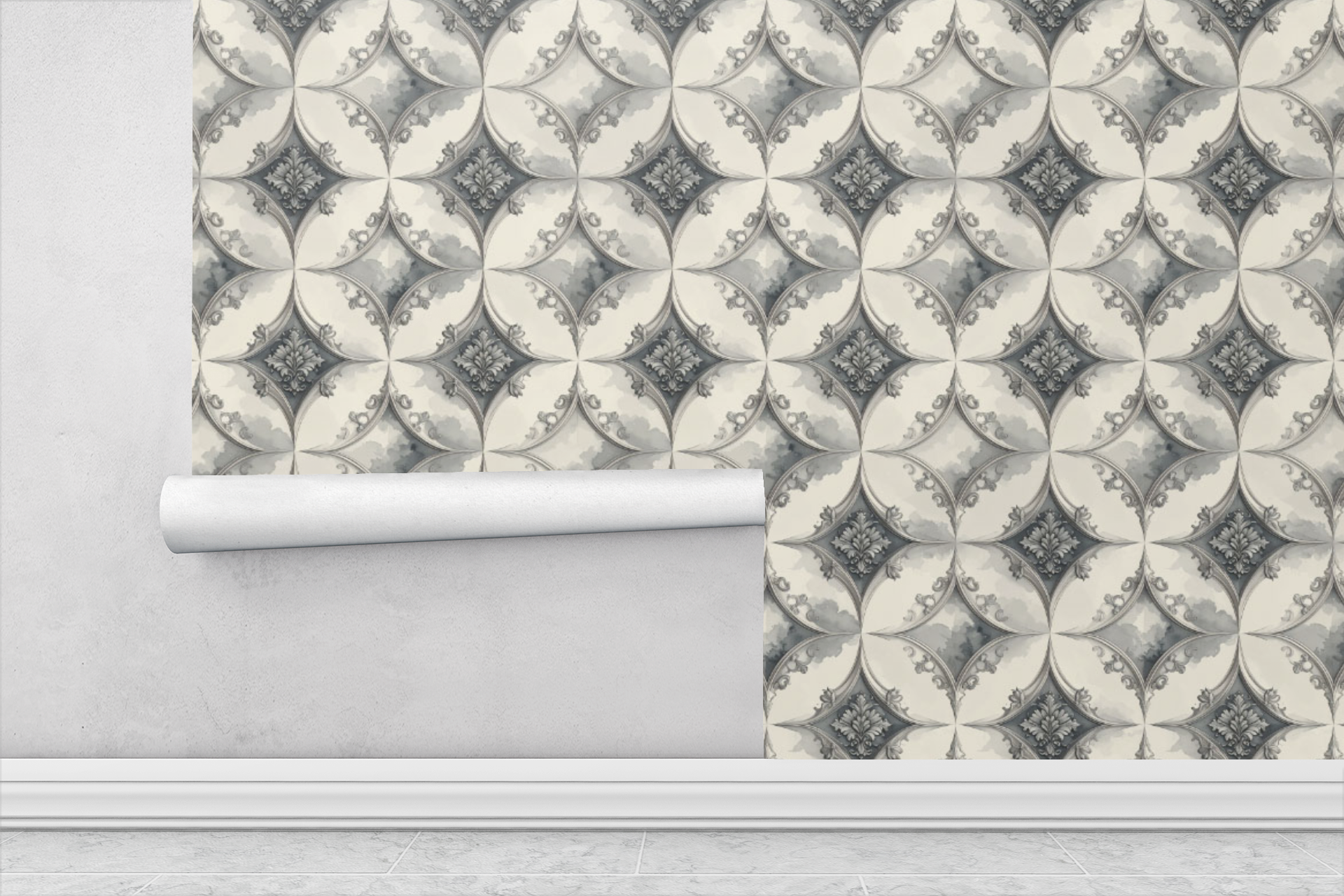 Rhythmic Ogee Wallpaper