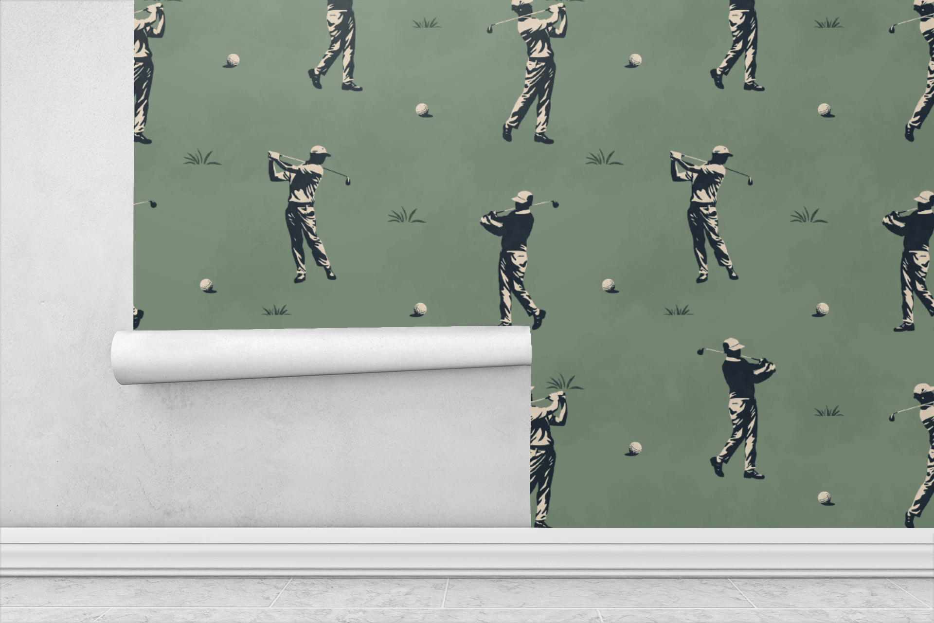 Swing Silhouettes Wallpaper Peel and Stick Wallpaper | Accent Haus