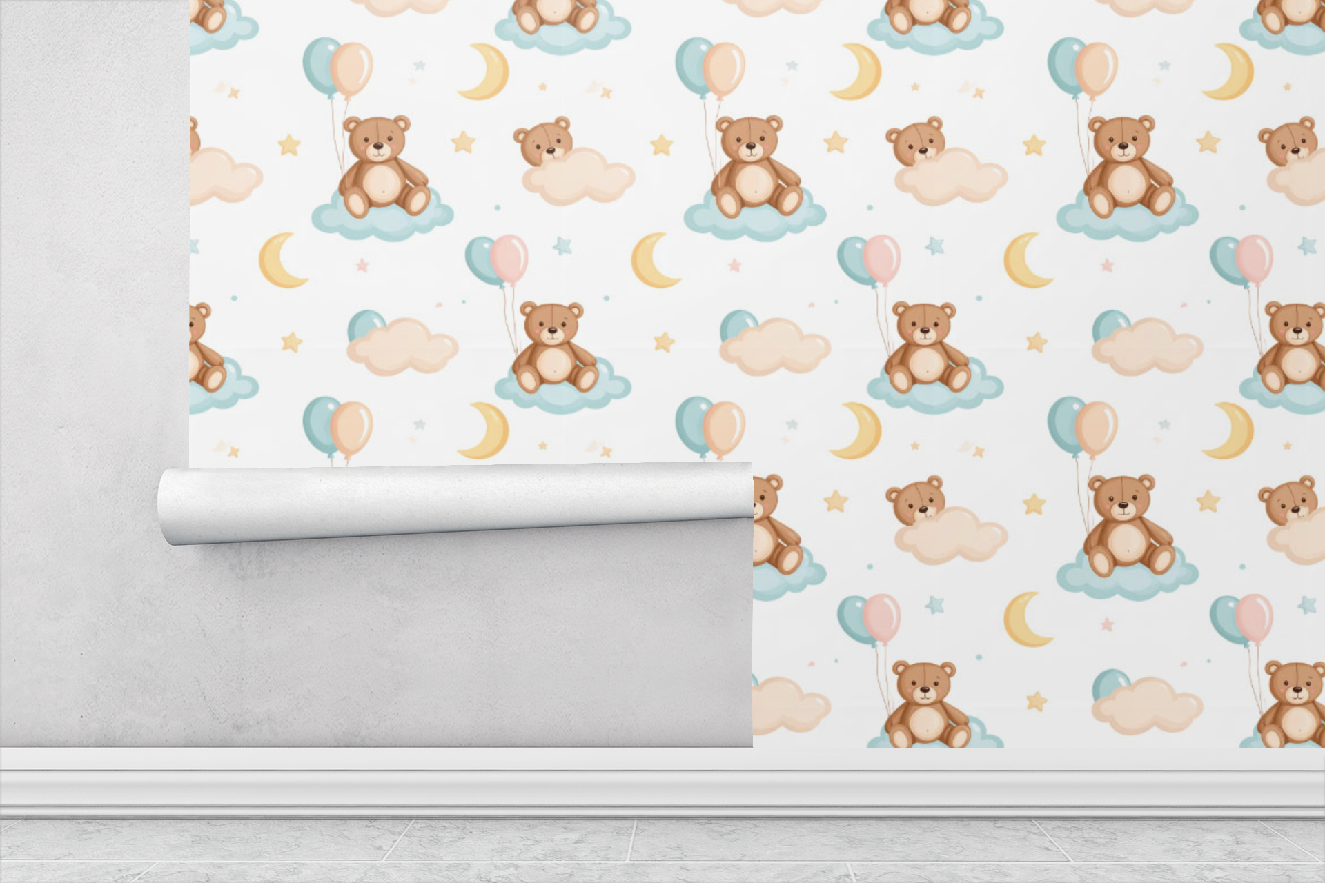 Teddy Bear Sky Drift Wallpaper