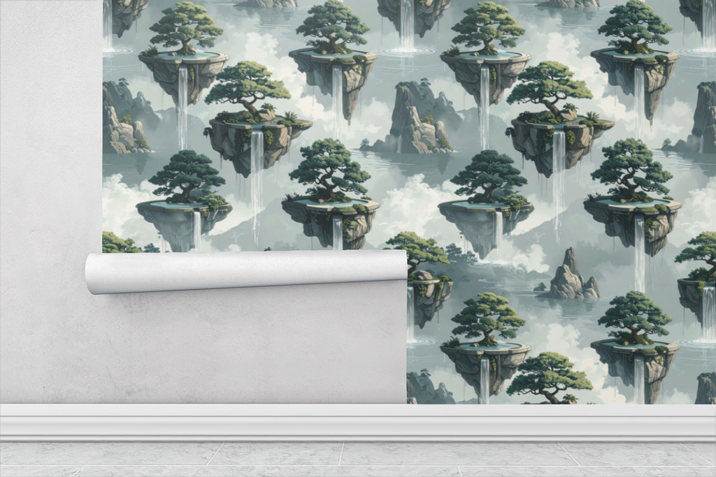 Floating Bonsai Terraces Wallpaper