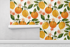 Vintage Citrus Grove Wallpaper
