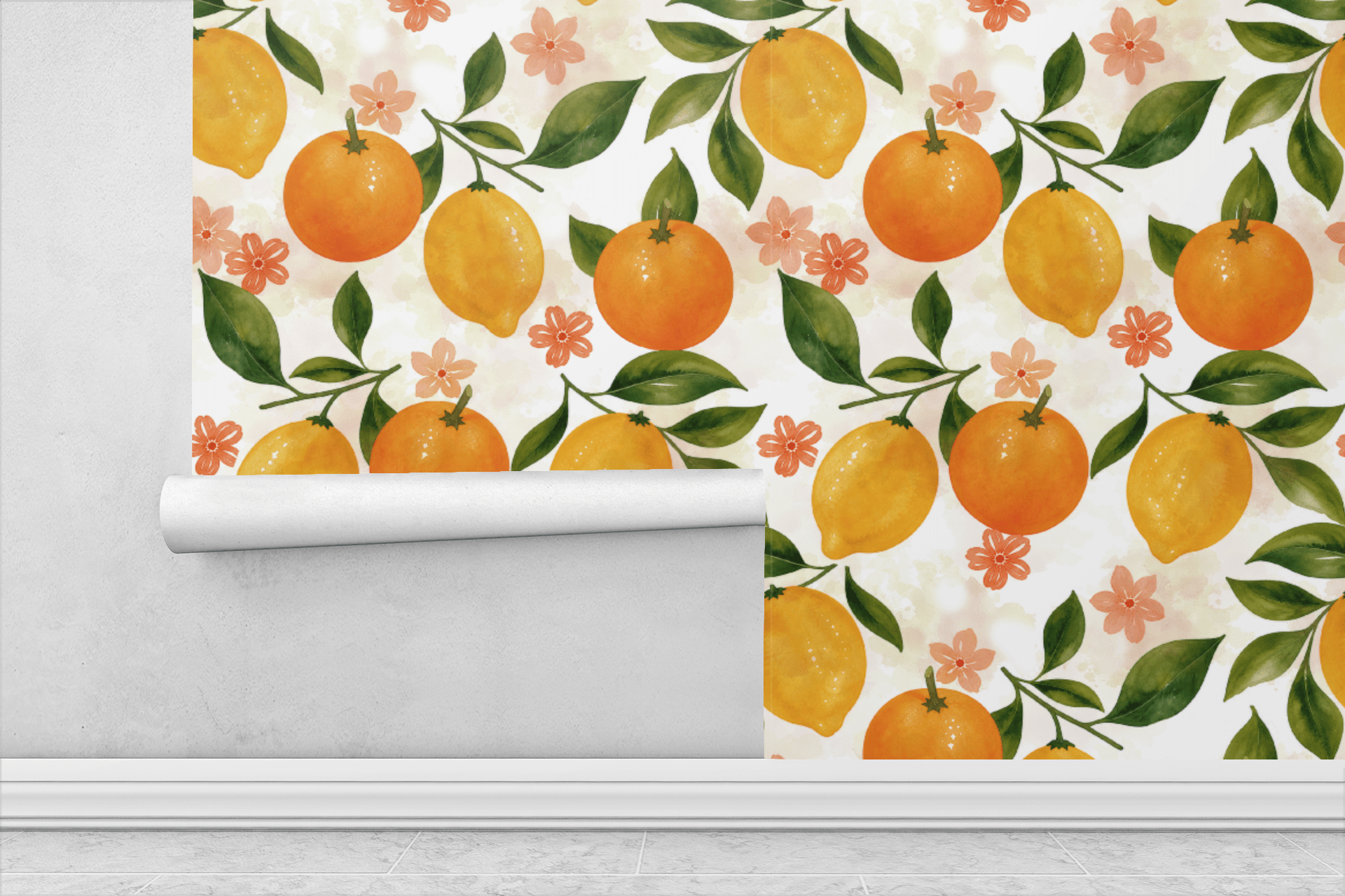 Vintage Citrus Grove Wallpaper Peel and Stick Wallpaper | Accent Haus