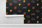 Playroom Chalkboard Style Wallpaper