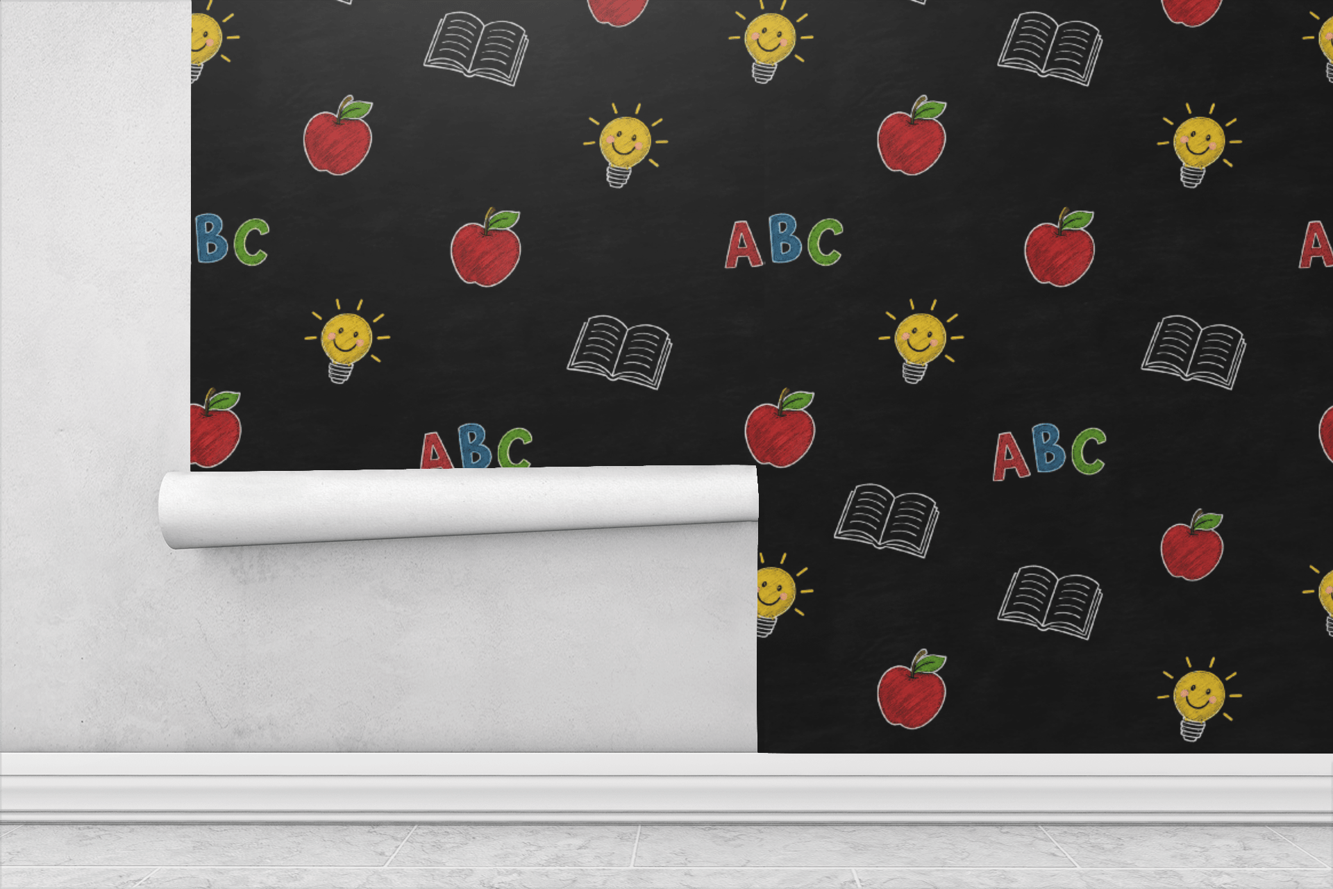Playroom Chalkboard Style Wallpaper Peel and Stick Wallpaper | Accent Haus