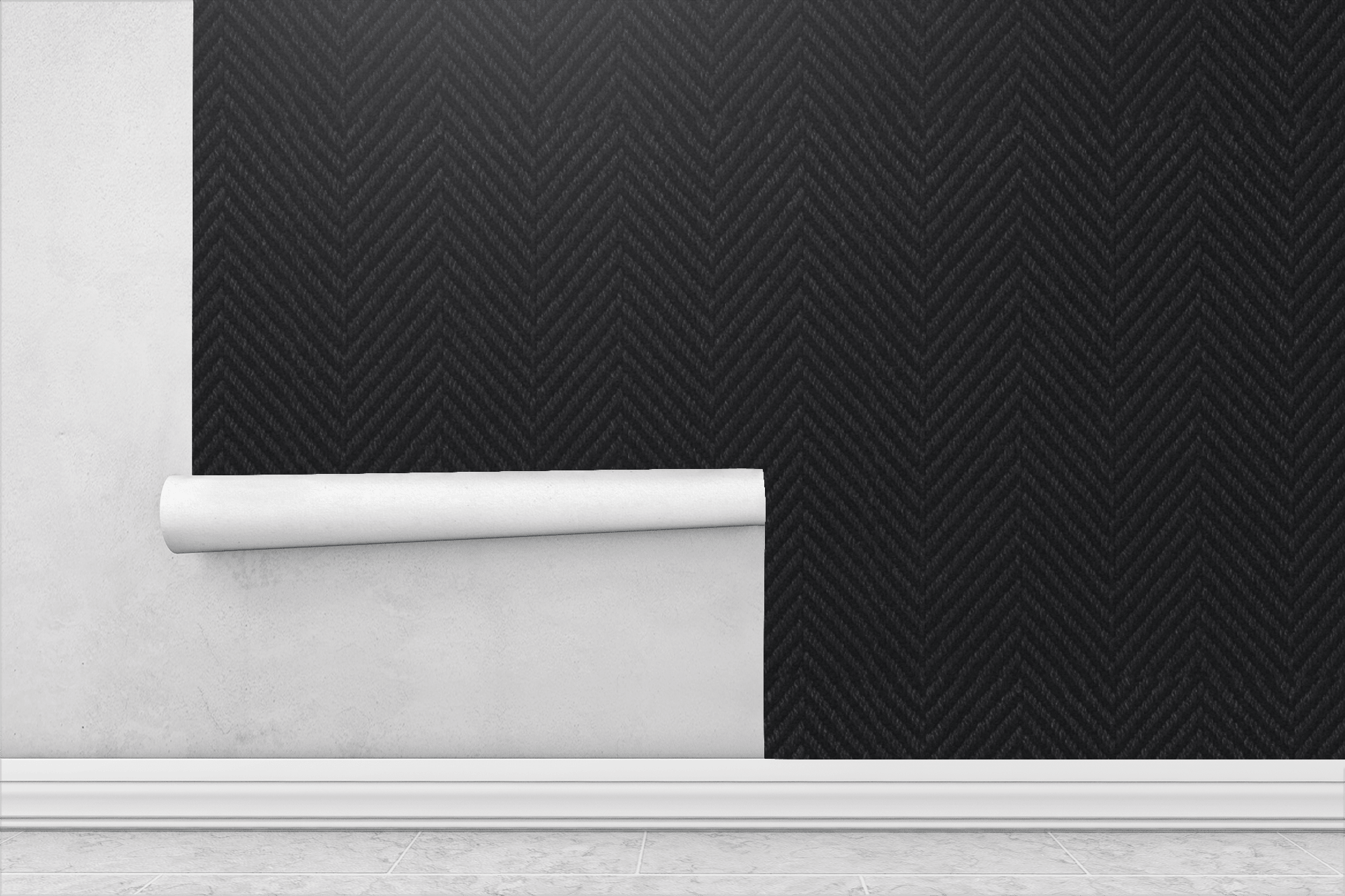 Heritage Herringbone Charcoal Wallpaper Peel and Stick Wallpaper | Accent Haus