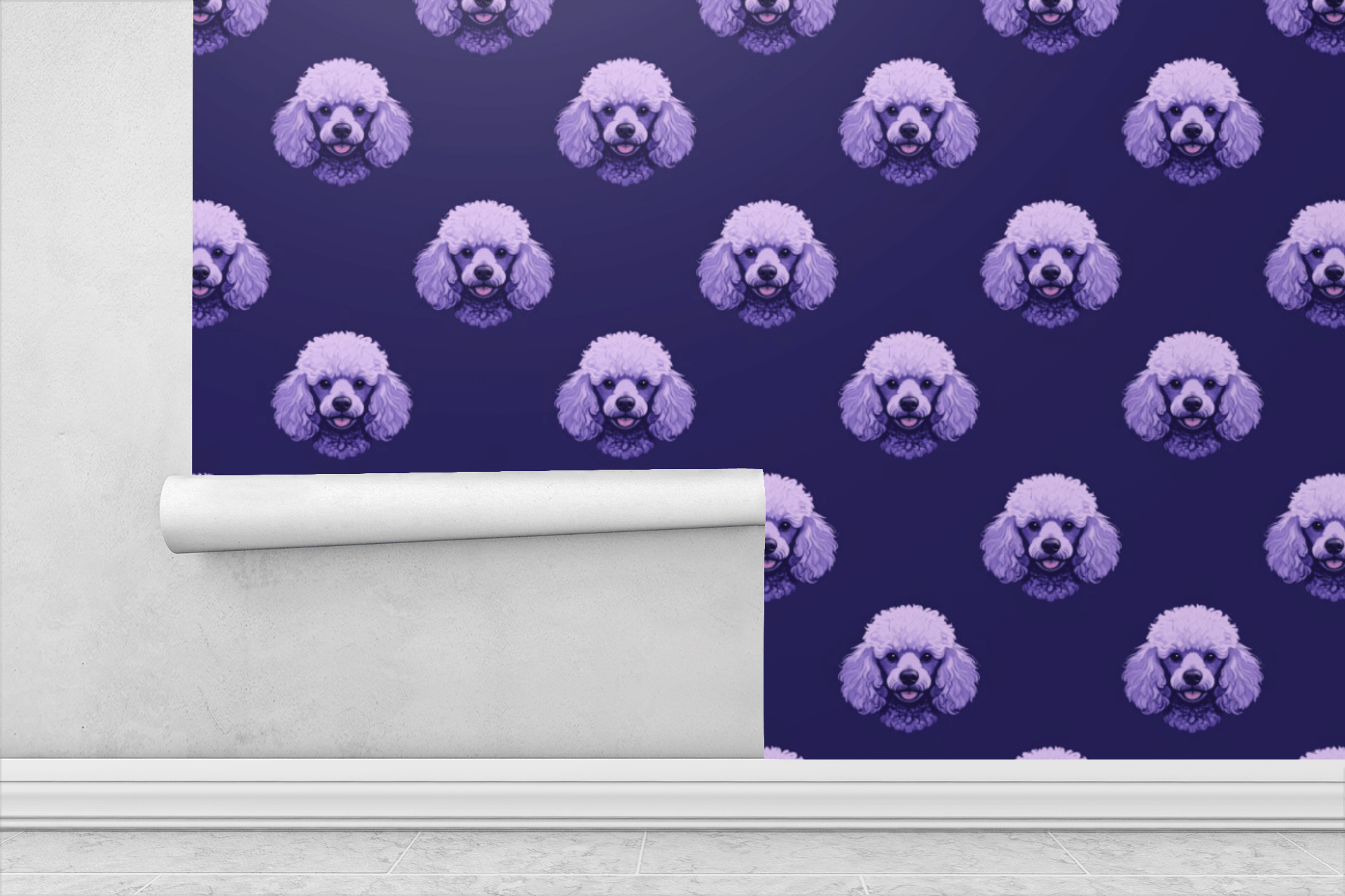 Poodle - Cloud Etch Elegance Wallpaper Peel and Stick Wallpaper | Accent Haus