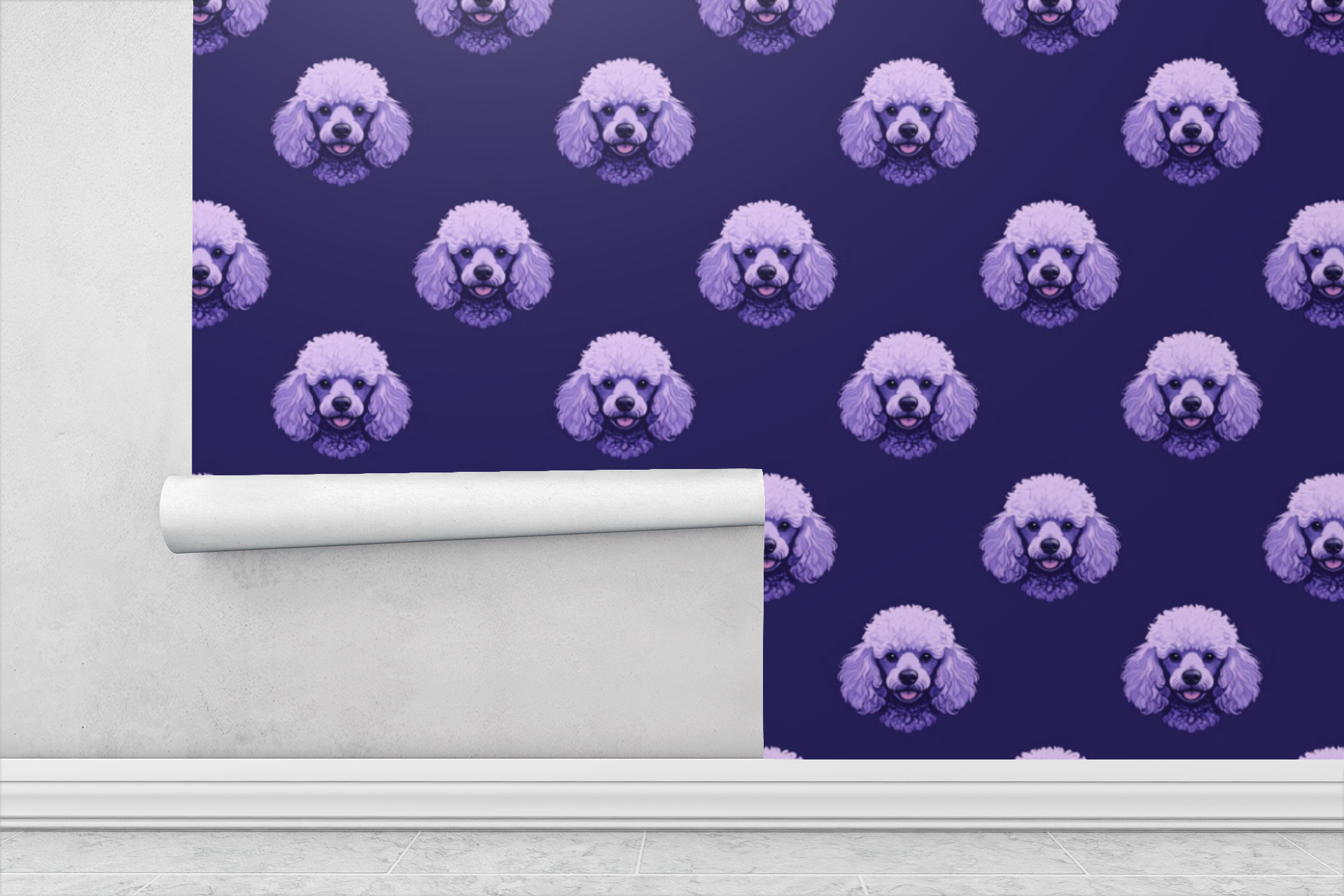 Poodle - Cloud Etch Elegance Wallpaper