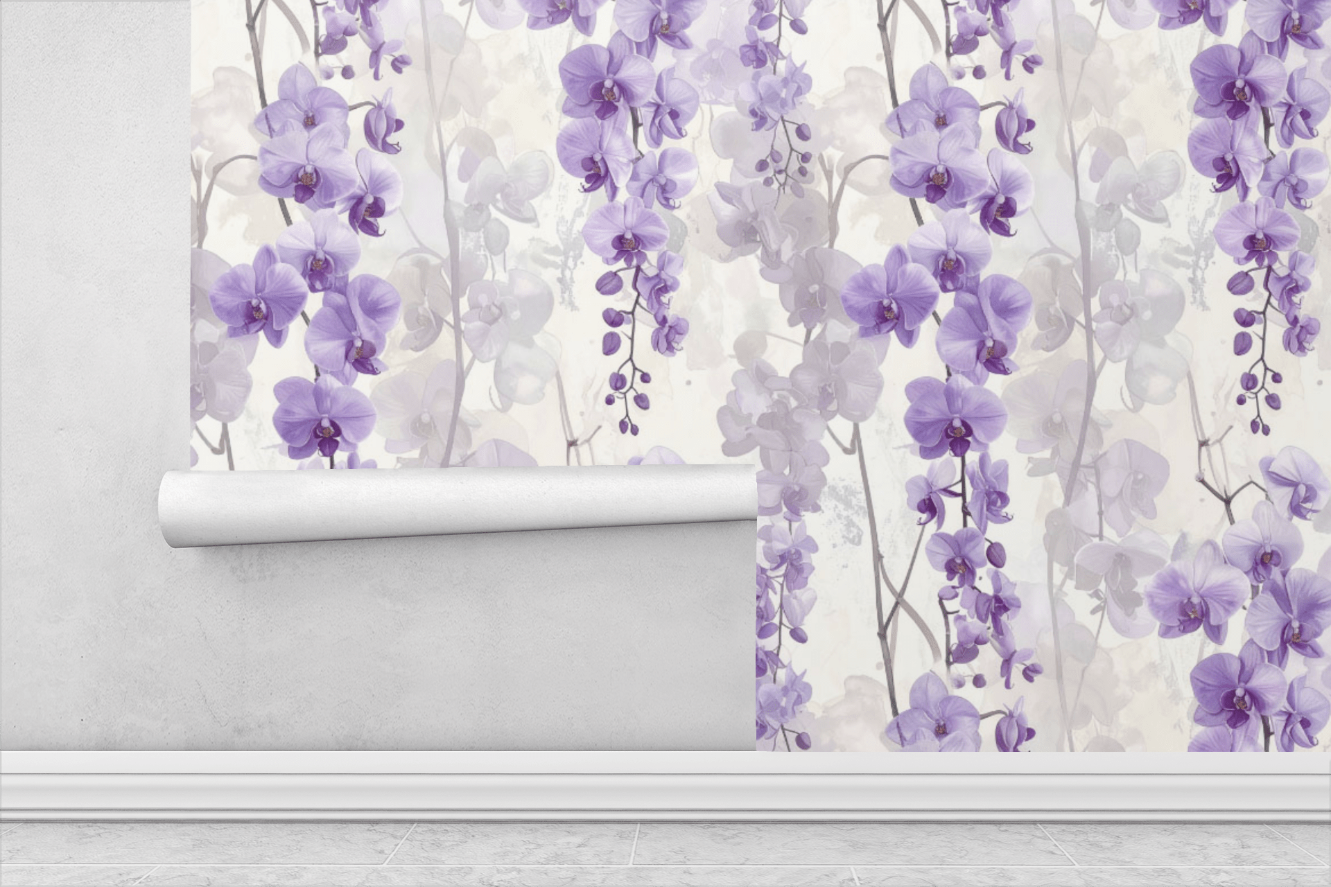 Orchid Cascade Harmony Wallpaper Peel and Stick Wallpaper | Accent Haus