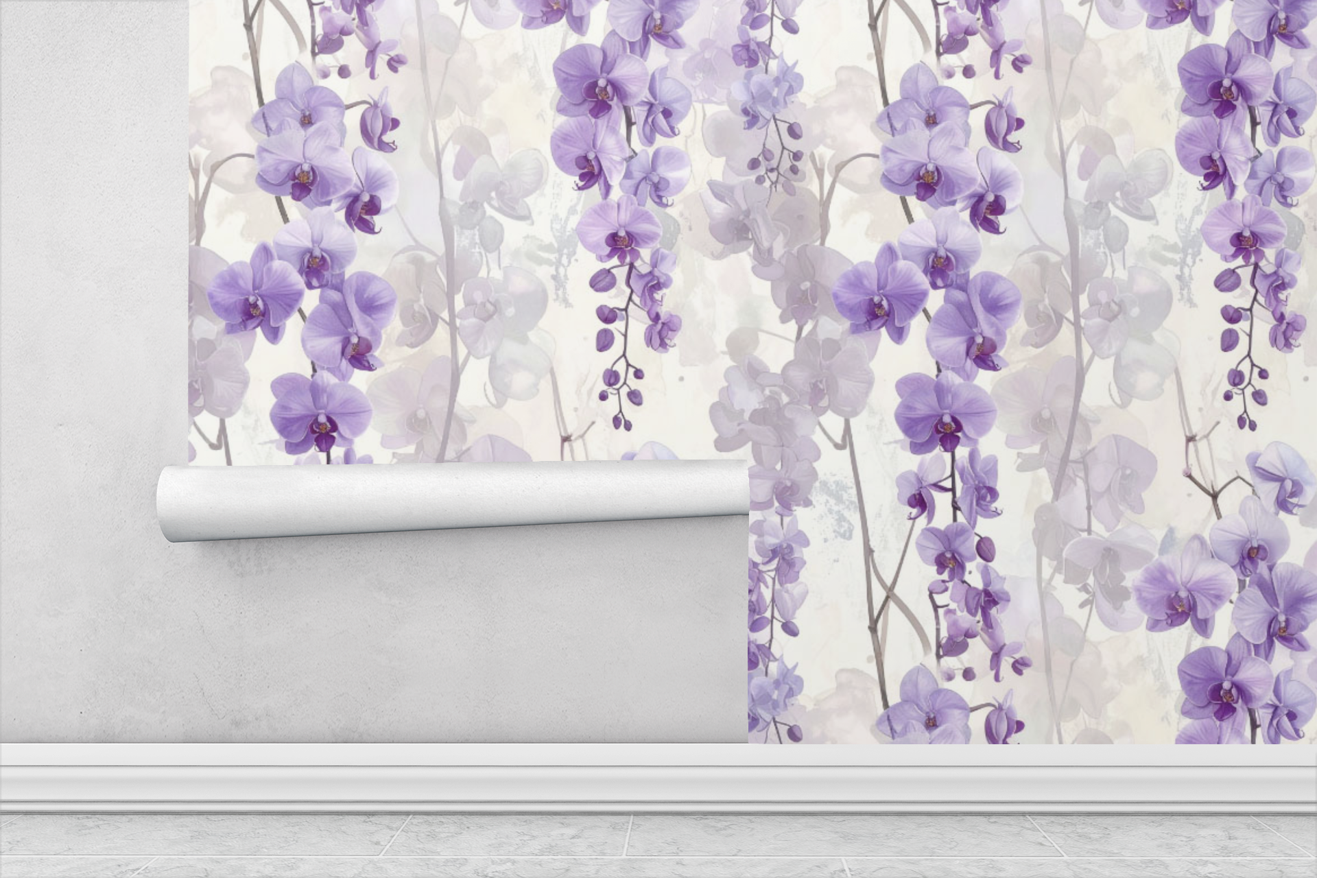 Orchid Cascade Harmony Wallpaper