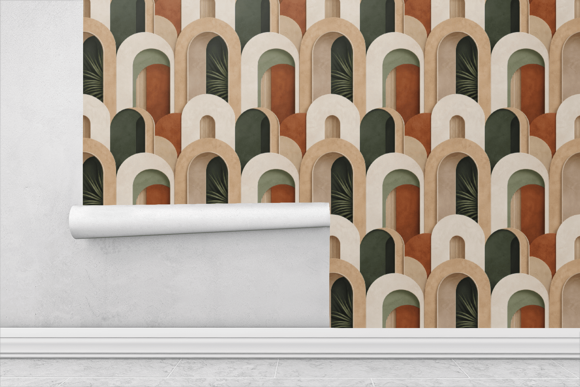 Tonal Arch Pattern Wallpaper Peel and Stick Wallpaper | Accent Haus