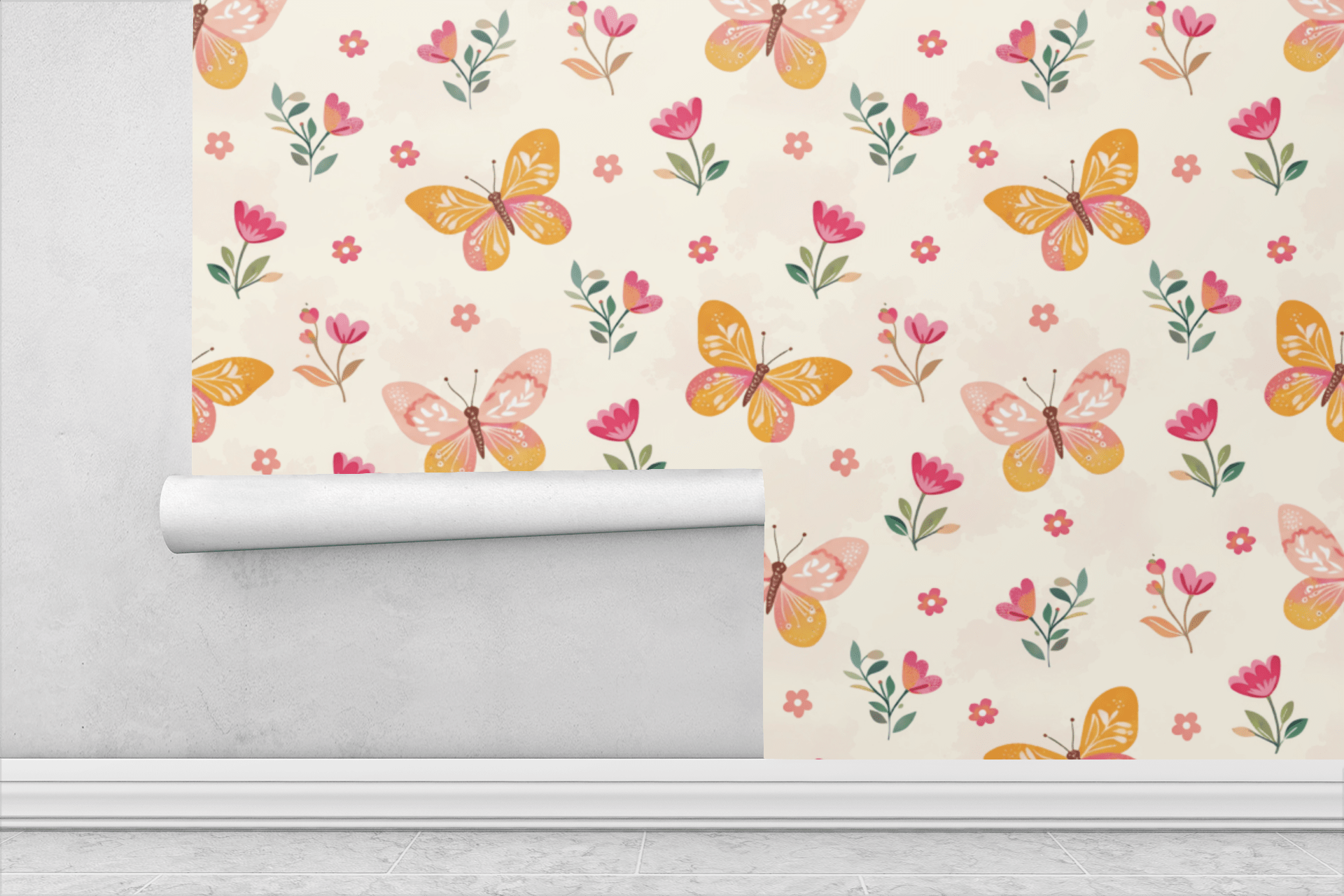 Butterfly Garden Wallpaper Peel and Stick Wallpaper | Accent Haus