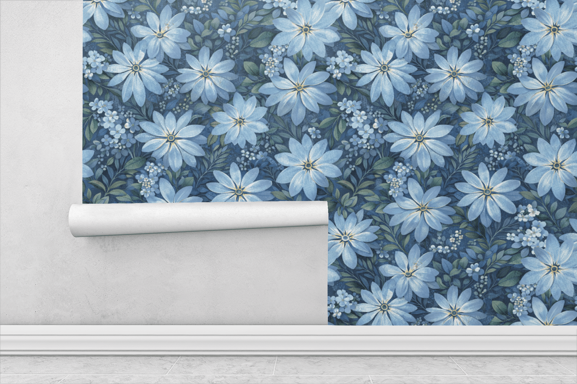 Moonlit Petal Symphony Wallpaper Peel and Stick Wallpaper | Accent Haus