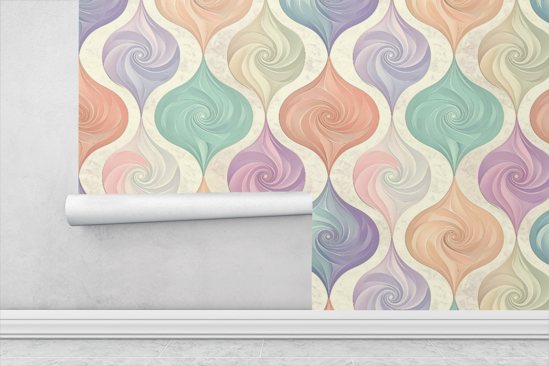 Abstract Shell Curves Wallpaper
