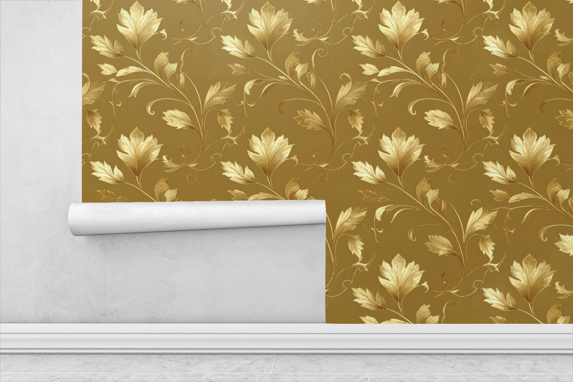 Soft Vine Scrolls Wallpaper Peel and Stick Wallpaper | Accent Haus