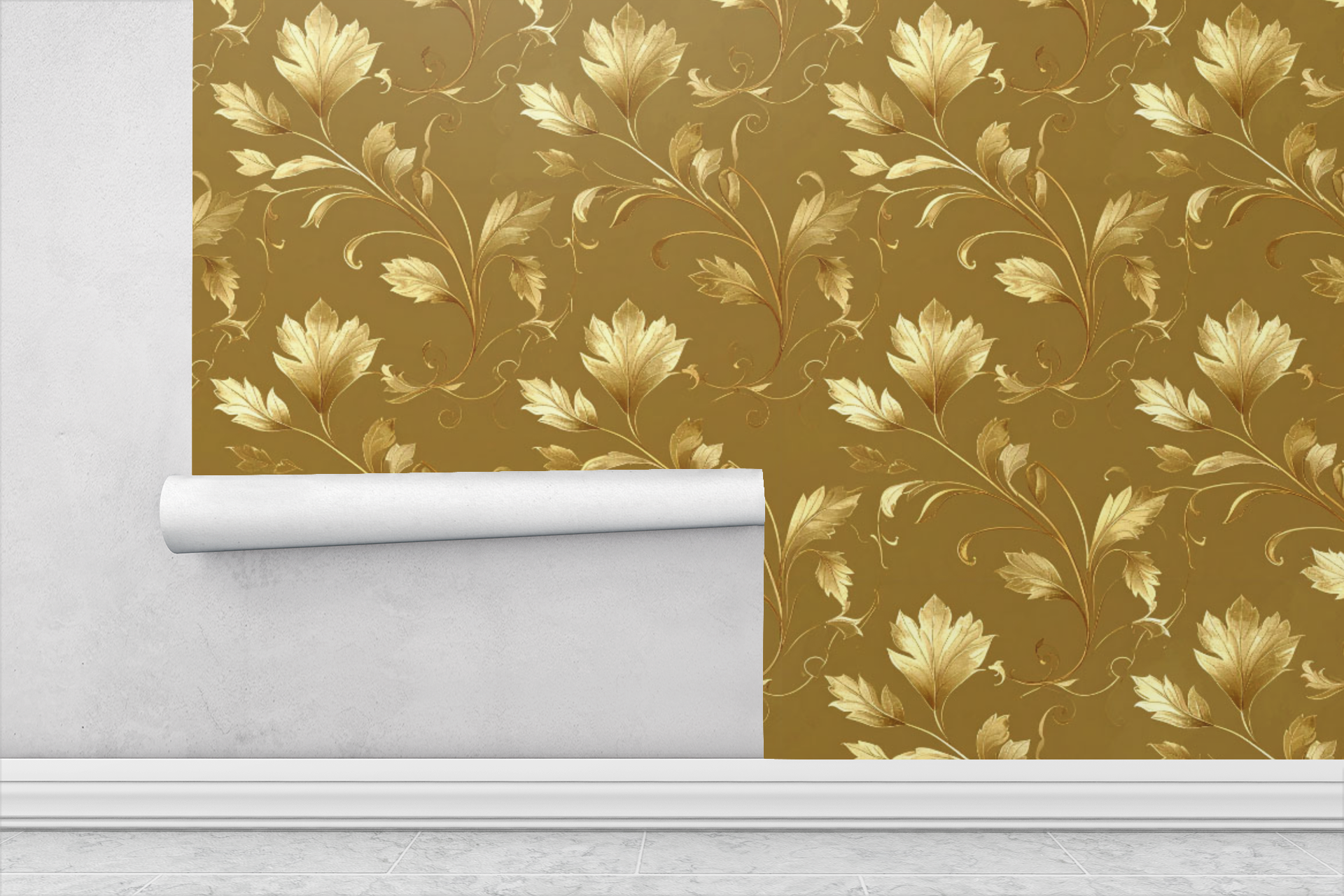 Soft Vine Scrolls Wallpaper