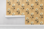 Gilded Meadow Sketch Wallpaper