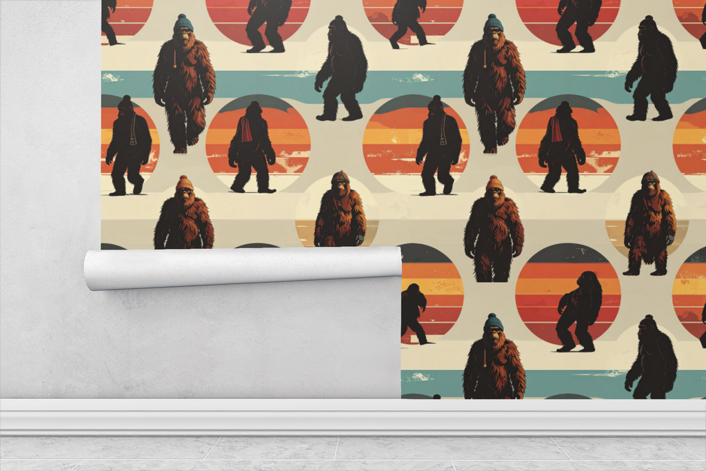 Bigfoot Sunset Stripe Wallpaper