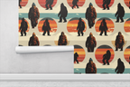 Bigfoot Sunset Stripe Wallpaper