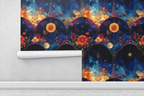 Blended Celestial Flowers Wallpaper