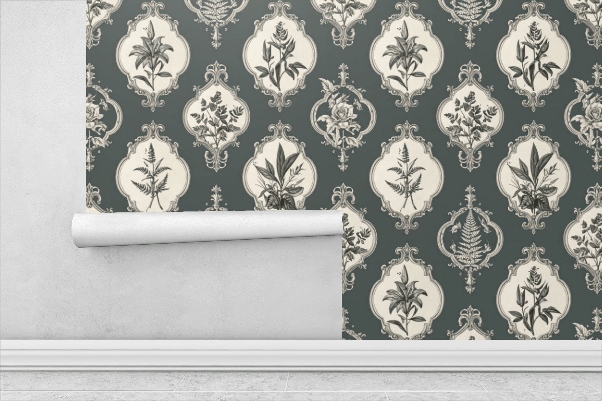 Vintage Botanical Medallion Wallpaper Peel and Stick Wallpaper | Accent Haus