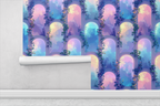 Aurora Vine Geometry Wallpaper
