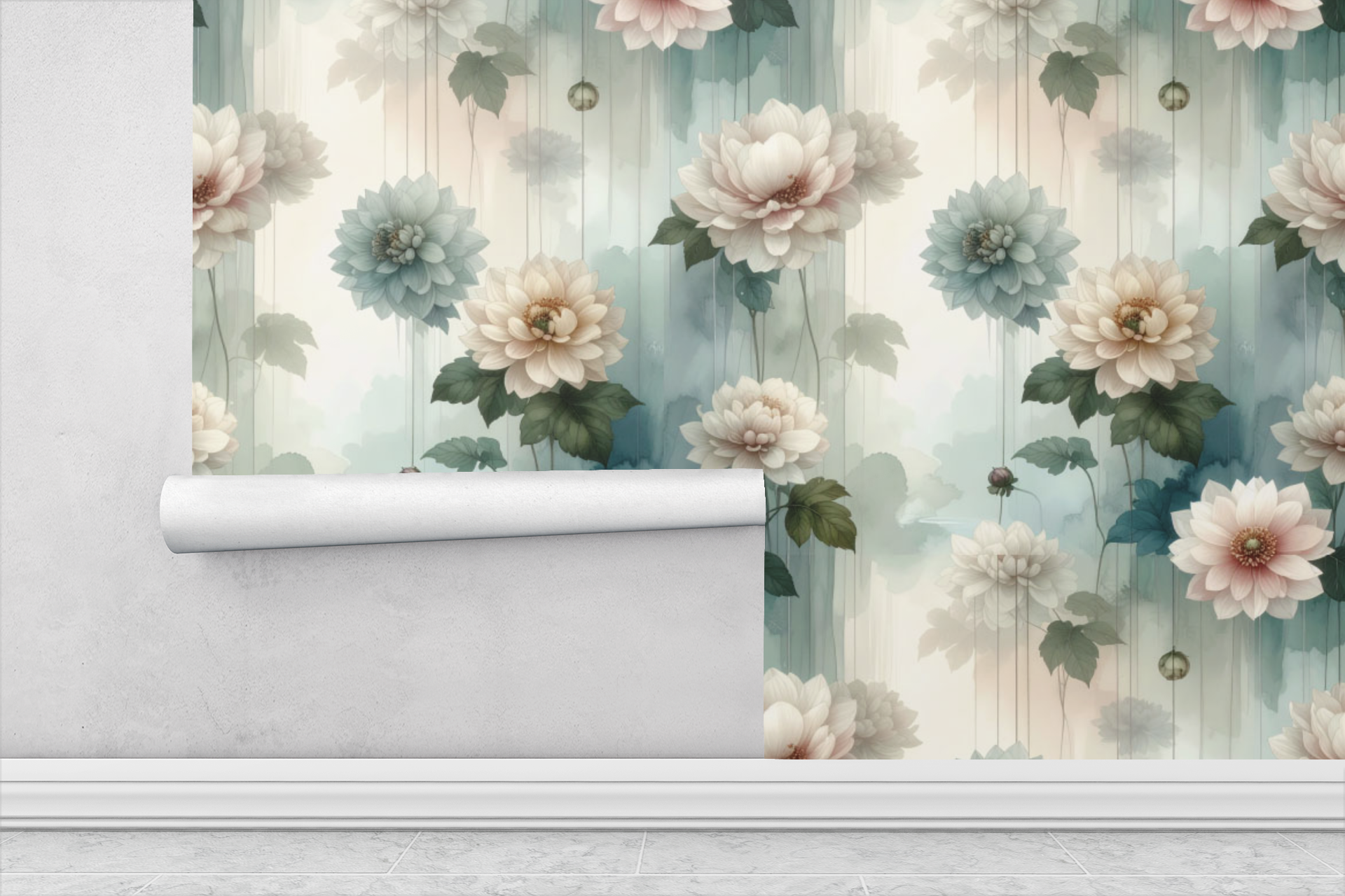 Soft Bloom Waterveil Wallpaper