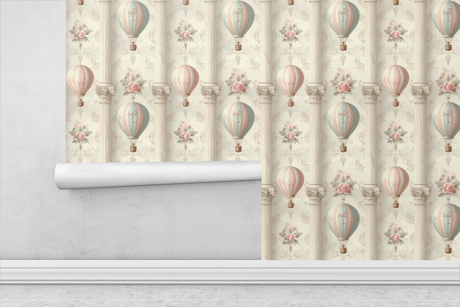 Floating Garden Balloons Wallpaper Peel and Stick Wallpaper | Accent Haus