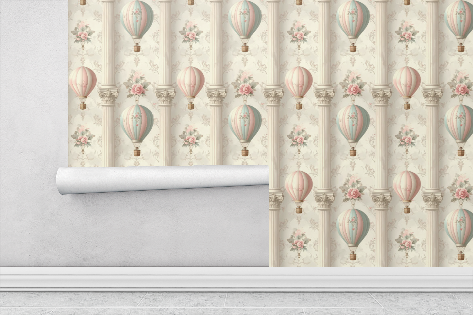 Floating Garden Balloons Wallpaper