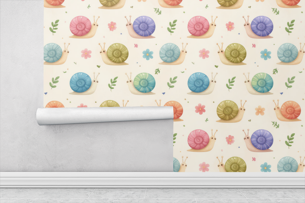 Happy Snail Garden Wallpaper