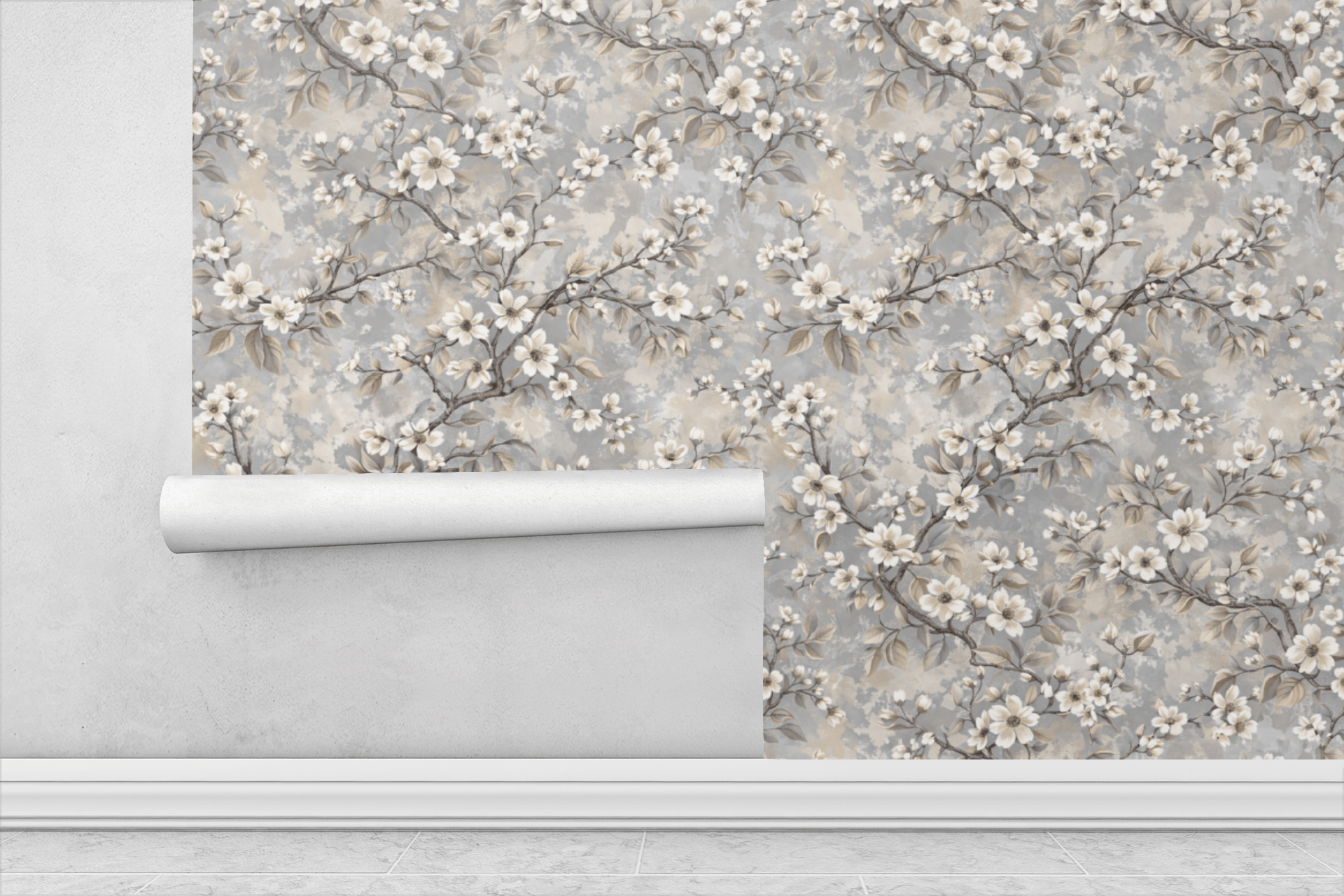 Petals of Quiet Elegance Wallpaper Peel and Stick Wallpaper | Accent Haus