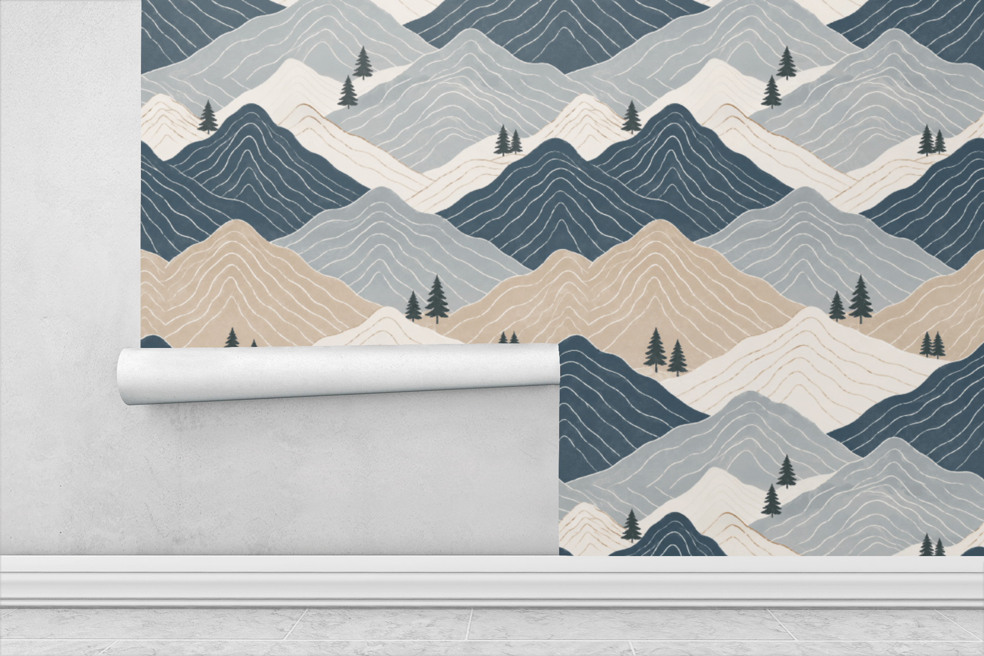 Nordic Terrain Wallpaper Peel and Stick Wallpaper | Accent Haus