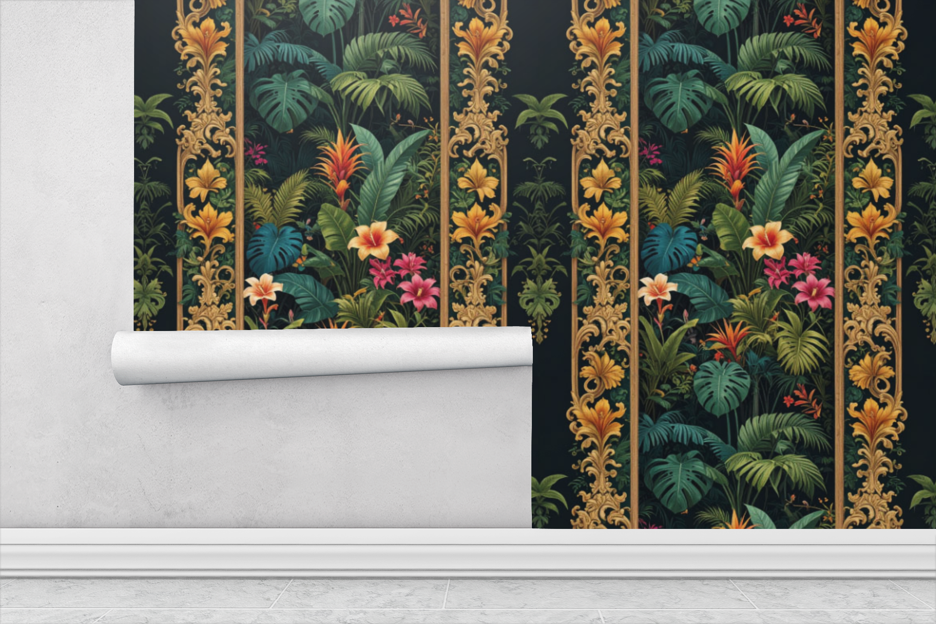 Jungle Baroque Fusion Wallpaper