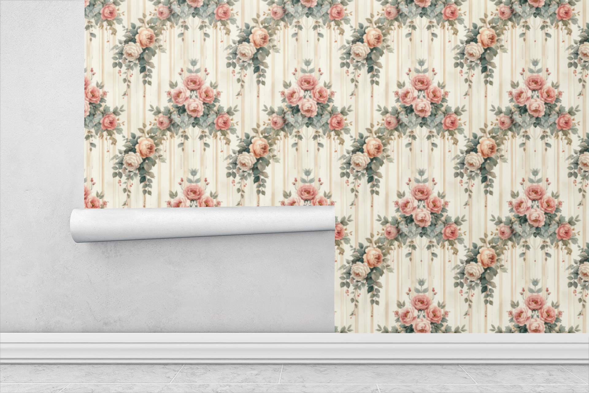 Cascading Garden Columns Wallpaper