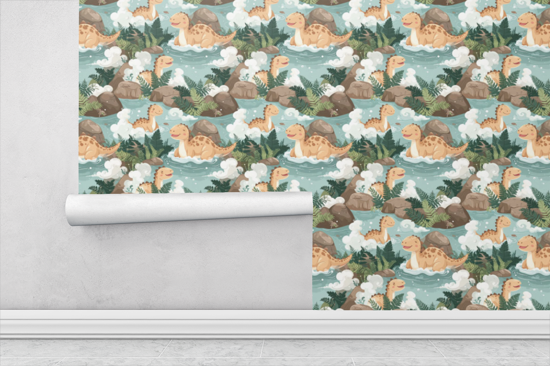 Dinosaur Hot Spring Valley Wallpaper