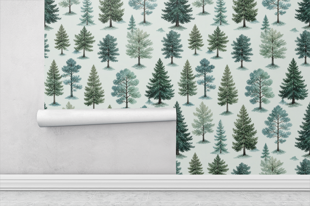 Holiday Pine Forest Wallpaper