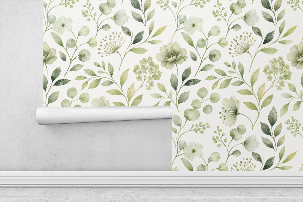 Botanical Guest Green Wallpaper