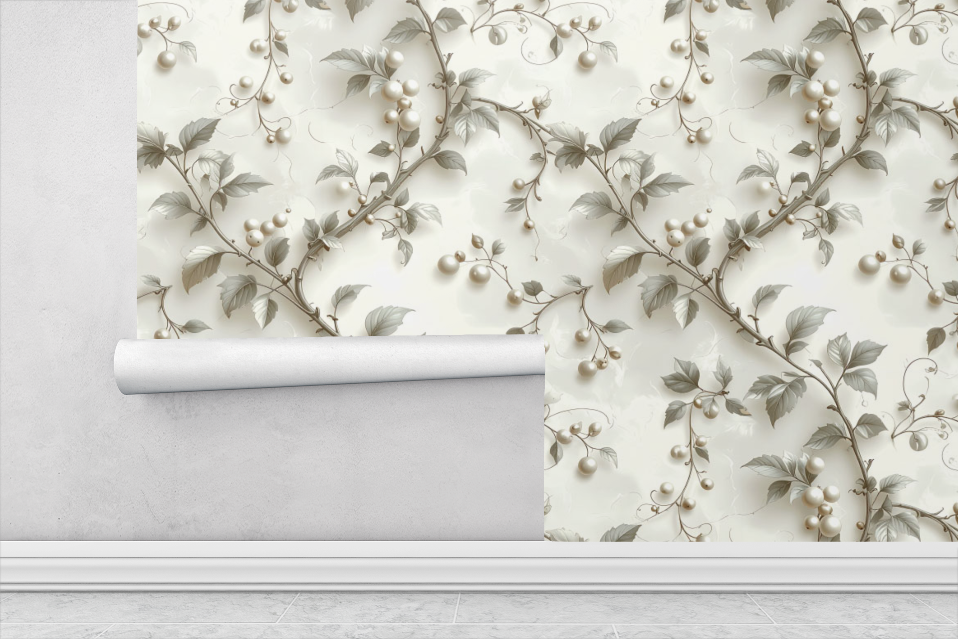 Minimal Fern Silhouettes Wallpaper