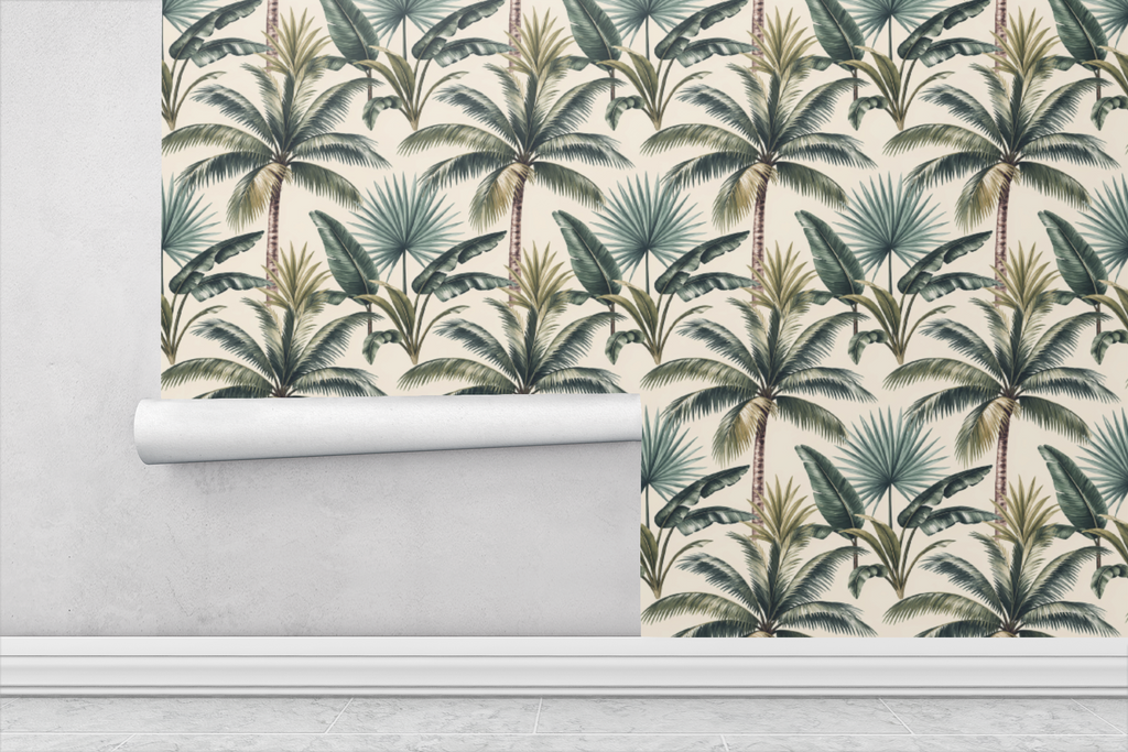 Palm House Neutral Wallpaper