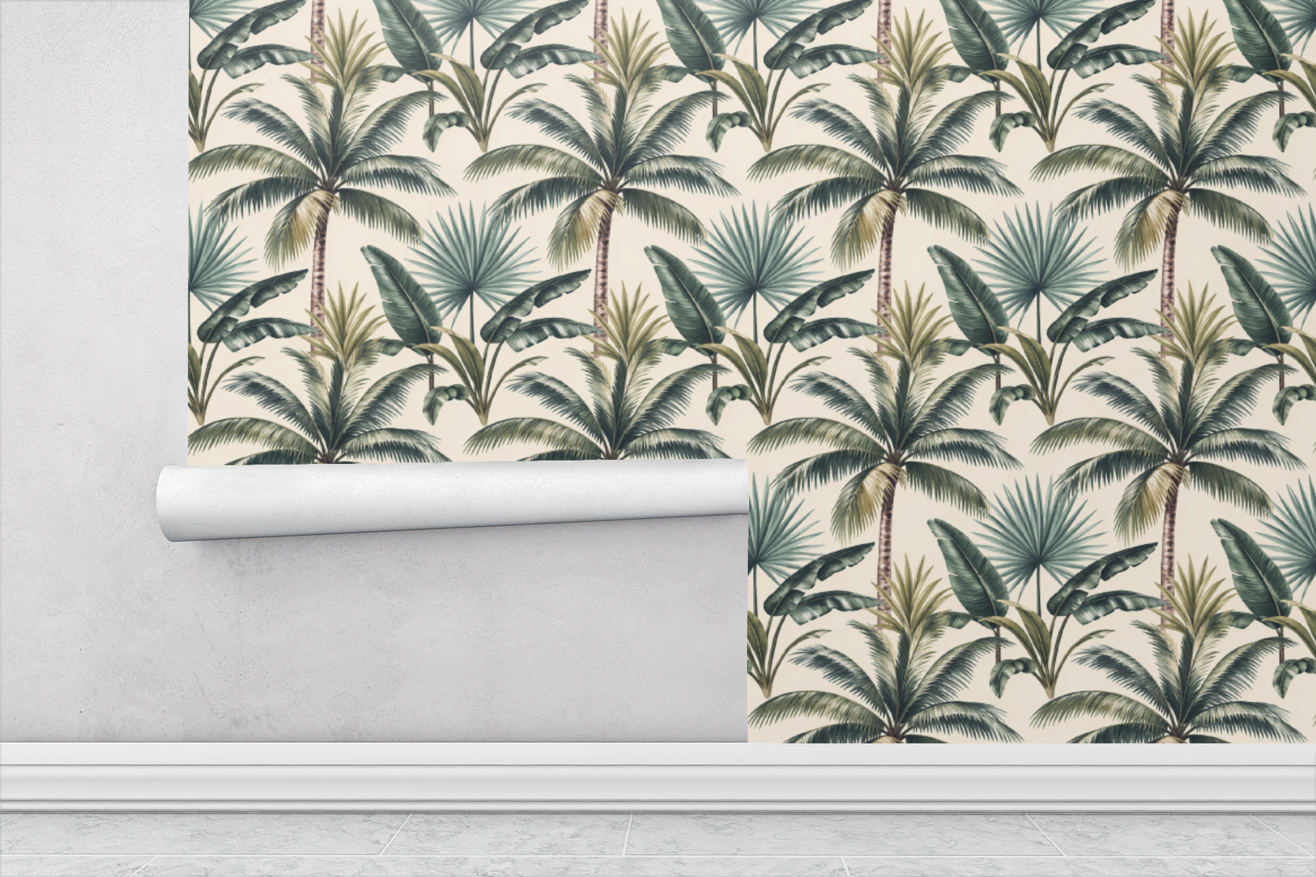 Palm House Neutral Wallpaper